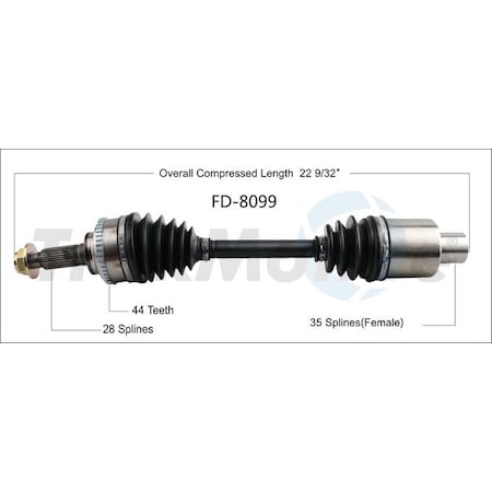 Surtrack Axle Cv Axle Shaft, Fd-8099 FD-8099